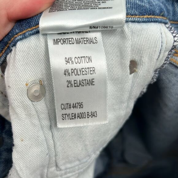 Agolde Women's Sophie High Rise Distressed Skinny Jeans - Dare - 26 - Picture 6 of 8